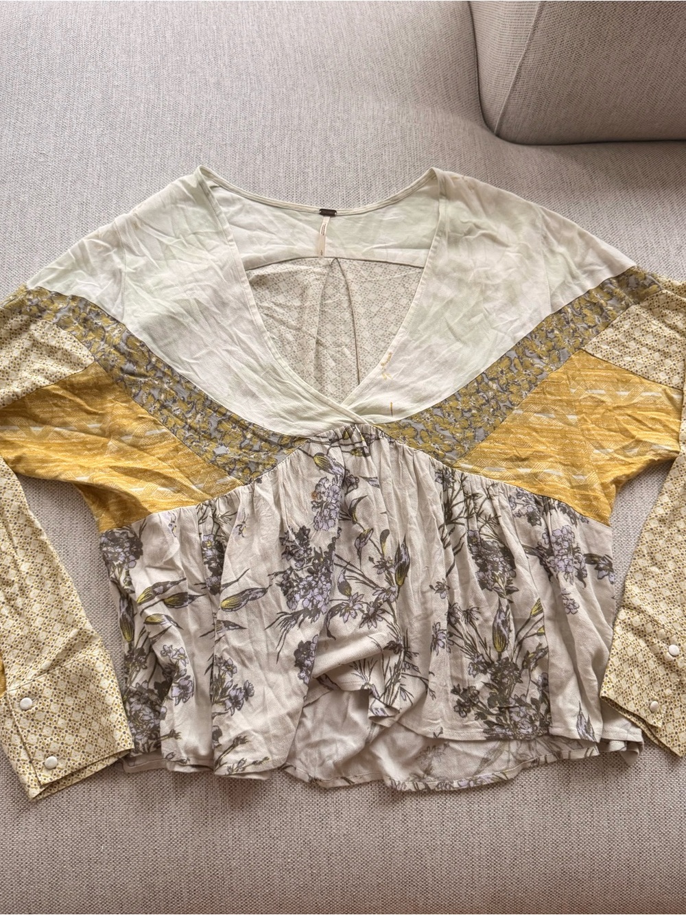 Free People Aloha State of Mind Oversized Drape Shirt